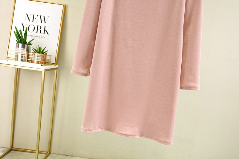 裏起毛 Tシャツ ロングTシャツ 無地 ハイネック Tシャツワンピース 保温防寒 |  | 18