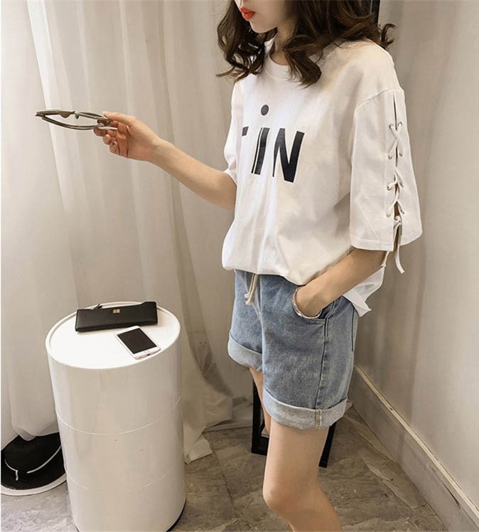 tシャツ 「ARC」ピコレース5分袖トップス レディース WOMEN】ARC ピコレース5分袖トップス – AMERICAN RAG CIE