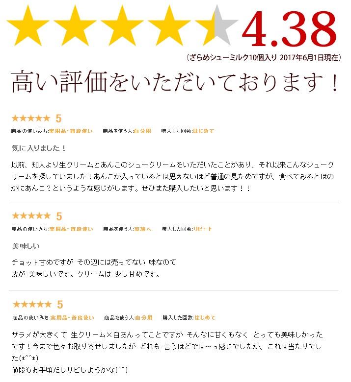 シュークリーム ざらめシューミルク10個入り :A002:スイーツショップAmaria - 通販 - Yahoo!ショッピング