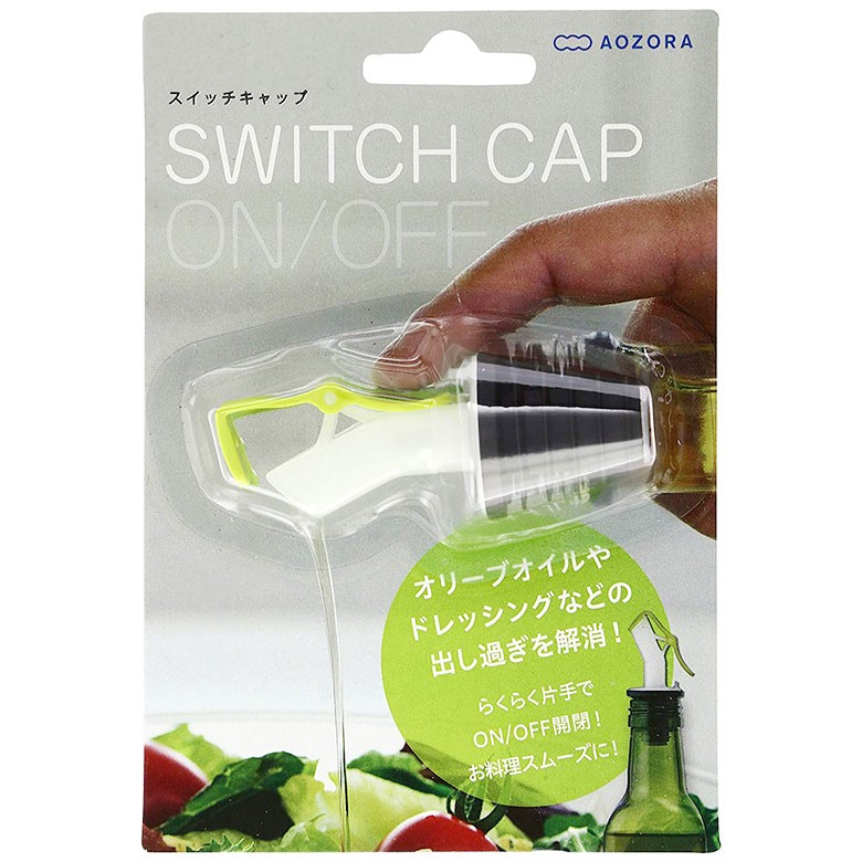 AOZORA あおぞら SWITCH CAP スイッチキャップ グリーン 650025 キャップホルダー ドレッシング 調味料 フタ ポアラー ボトル  瓶 簡単 開閉 便利 蓋 オリーブオ :03400270:Aマートeショップ - 通販 - Yahoo!ショッピング