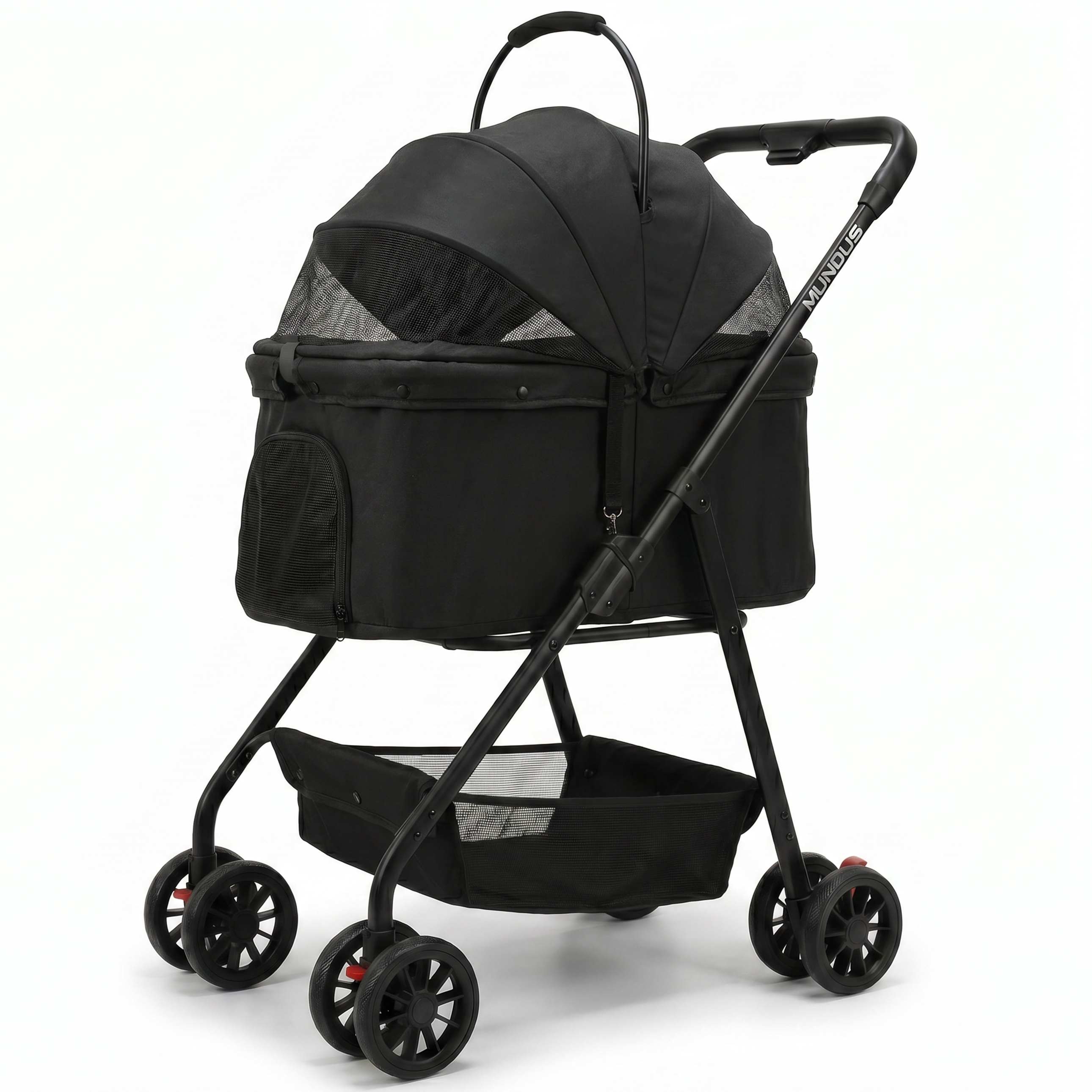 ✨新品✨ペットカート 中型犬 小型犬 バギー 折り畳み 多頭 コンパクト 軽量 MUNDUS [新入荷]ペットカート 折りたたみ 4輪 ペットバギー 多頭 小型