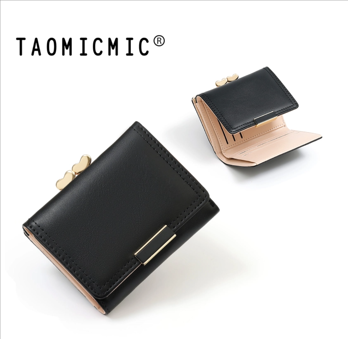 FUKUTA 財布 レディース コンパクト がま口 三つ折り財布 ミニ財布