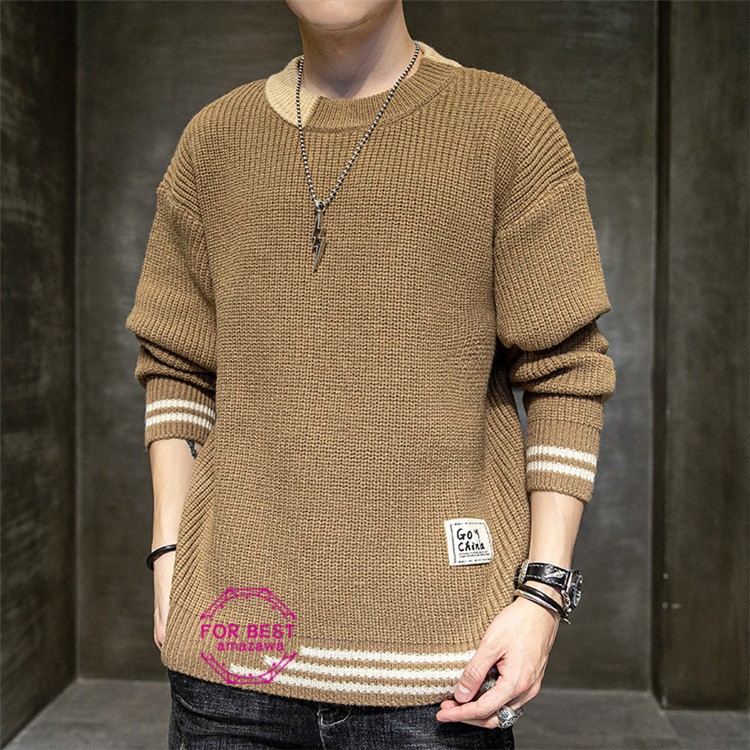 ニットセーター メンズ クールネック 長袖 春服 カジュアル おしゃれ 暖かい かっこいい 大きいサイズ Fb For Best 通販 Yahoo ショッピング