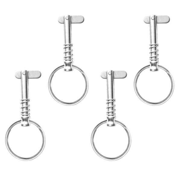 4個セット リリースピン プルリング プルリング付き 316ステンレス鋼 ボート 交換用