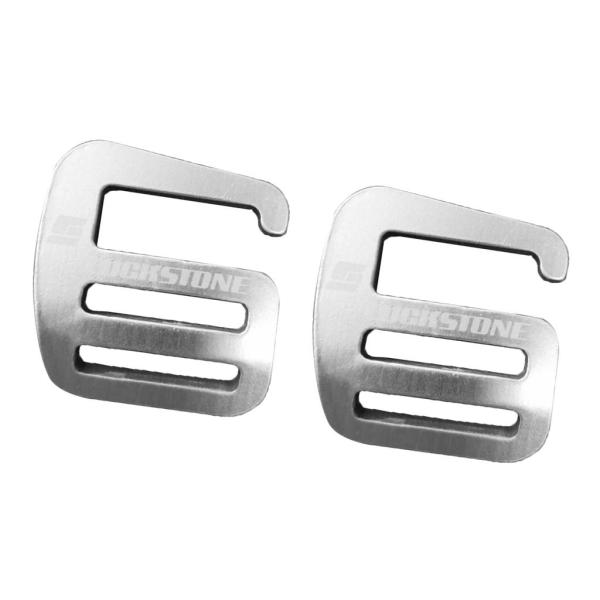 6個 Gフック バックパックストラップ ウェビング用 ウェビングバックル 25mm シルバー