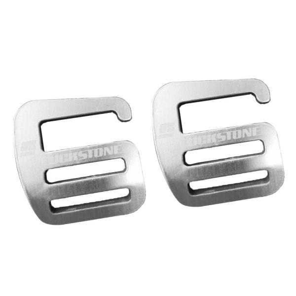 6個 Gフック バックパックストラップ ウェビング用 ウェビングバックル 25mm シルバー