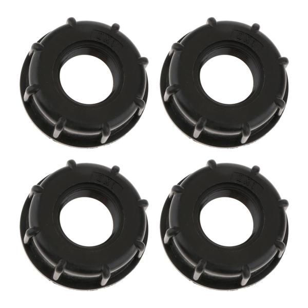 4 個 IBC ウォーター トート タンク アダプター ホース キャップ 60 mm 太いスレッド アウトレット 1 インチ
