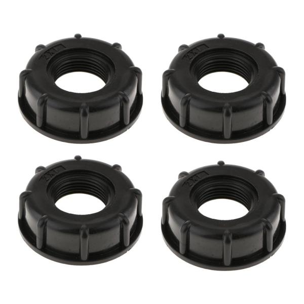 4 個 IBC ウォーター トート タンク アダプター ホース キャップ 60 mm 太いスレッド アウトレット 1 インチ