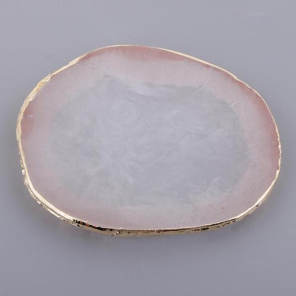 4xイミテーション瑪瑙カラーミキシングパレットディスプレイパッドコーマット