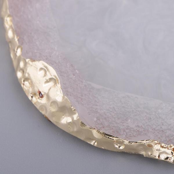 4xイミテーション瑪瑙カラーミキシングパレットディスプレイパッドコーマット