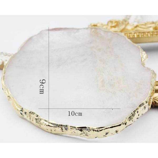 4xイミテーション瑪瑙カラーミキシングパレットディスプレイパッドコーマット