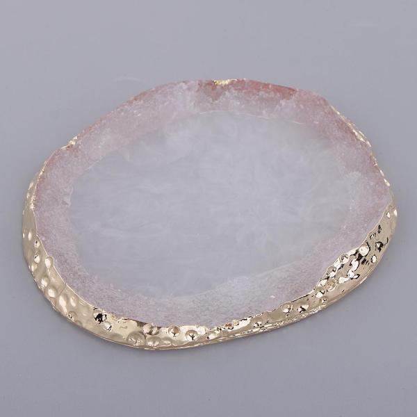 4xイミテーション瑪瑙カラーミキシングパレットディスプレイパッドコーマット