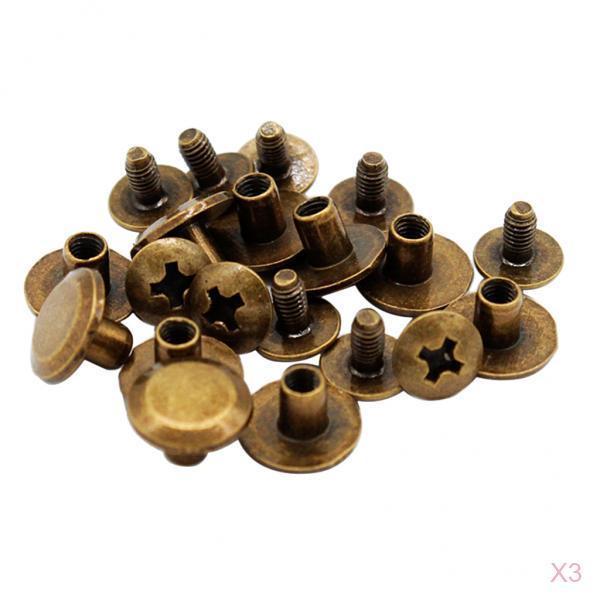 30ピース/個シカゴスクリューリベットフラットヘッドアンティーク