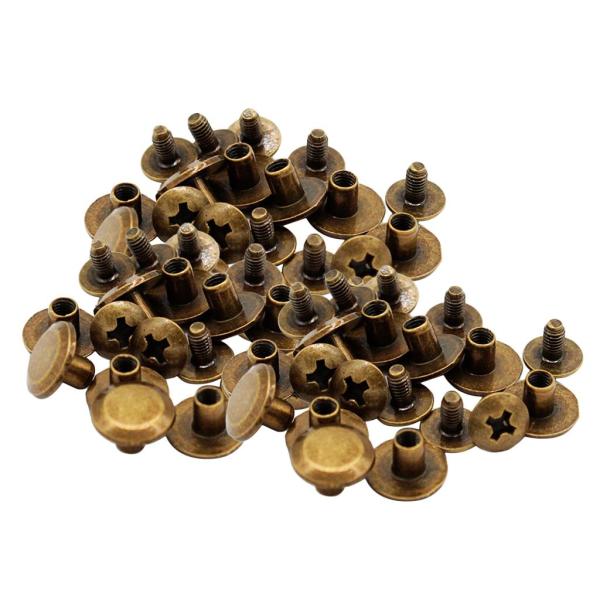 30ピース/個シカゴスクリューリベットフラットヘッドアンティーク