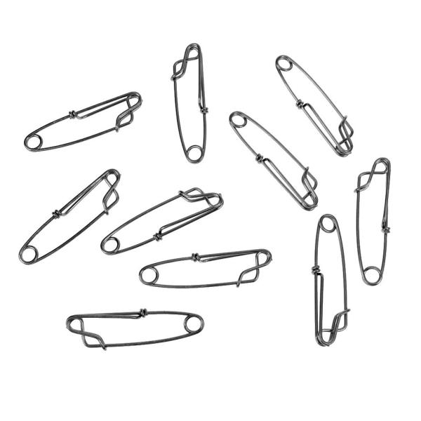 6x 10個 釣り糸 釣りスナップ    全3サイズ  , 銀, S