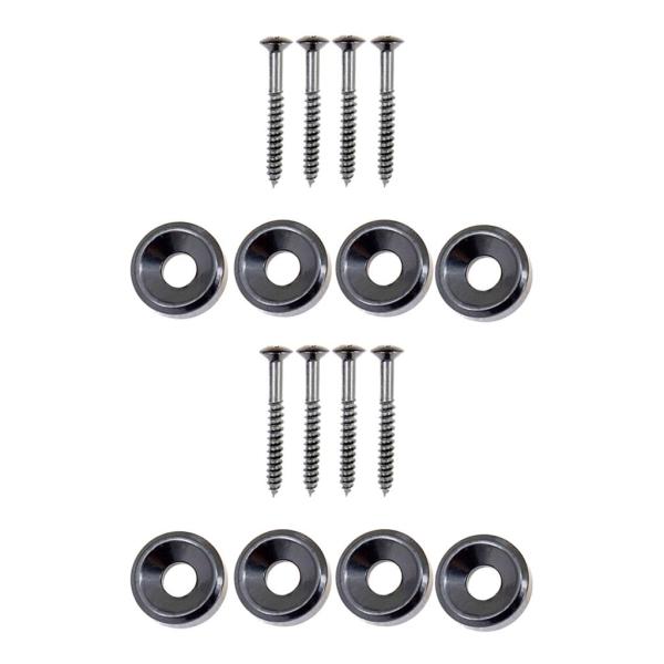 2セット/ 8ピース/個エレクトリックギターのネック取り付けフェルール(8xボルトと8xネジを含む)