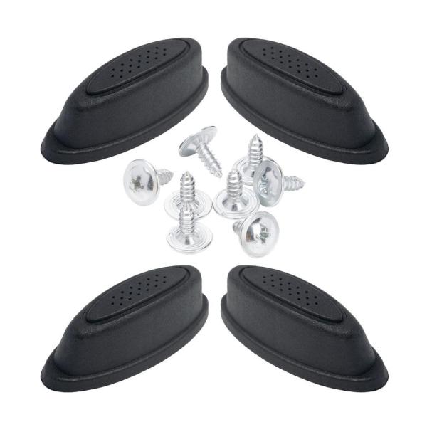 2x ラゲッジブラケットサイドフィート、ラゲッジボトムスタッドスタンド、ブラックフィートパッド、交換用、ラゲッジボトムサイドスタンドフィート