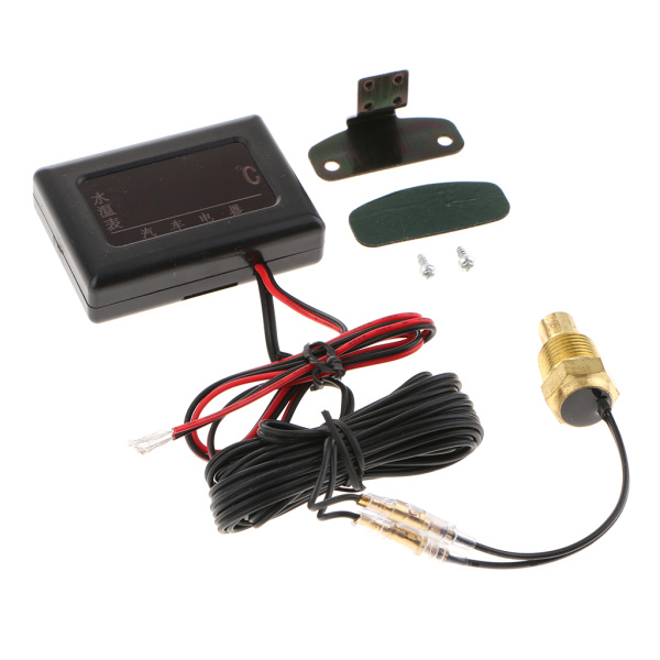 センサー17mmのための12V-24V車LCDのデジタル水温温度ゲージメーター