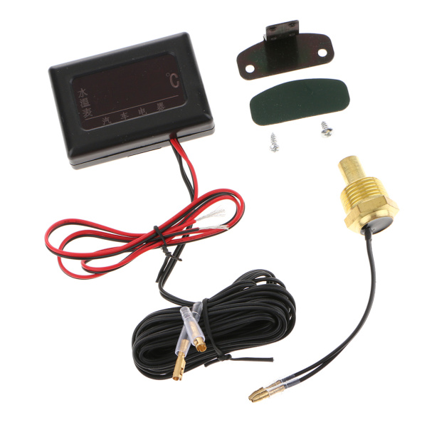 センサー21mmのための12V-24V車LCDのデジタル水温の温度ゲージ・メーター