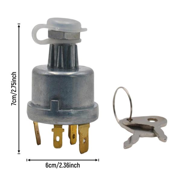 Luc670 128SA用2キー付き4ピン12V / 24V金属トラクターイグニッションスイッチ