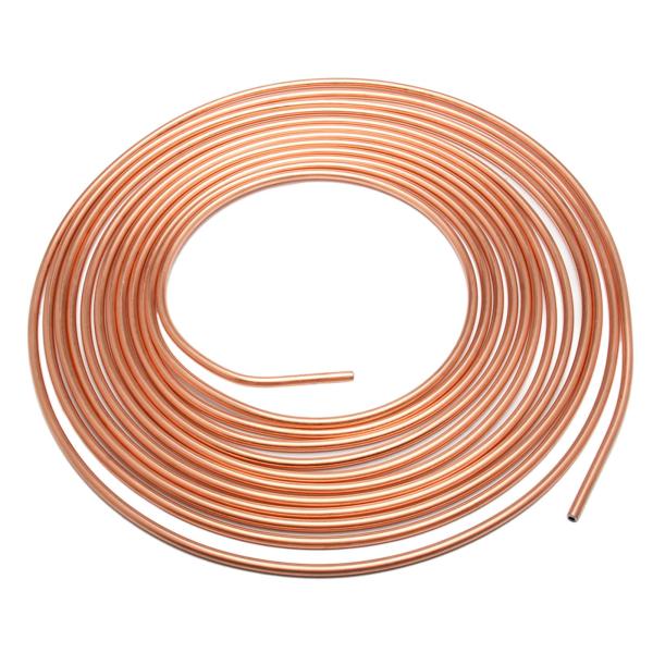 25足亜鉛メッキ銅ブレーキラインチューブ交換コイルロールキット3/16 