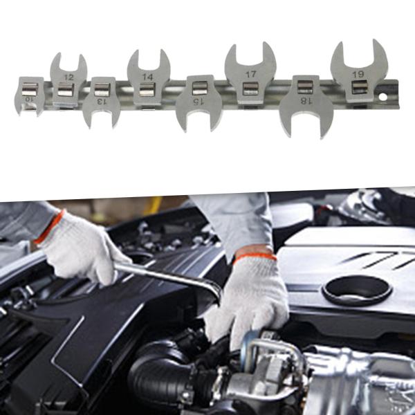 8個 3/8インチ ドライブナット クロウフットレンチセット 自動車修理作業 プロフェッショナル 省力化 頑丈なクロウフットレンチ スチール