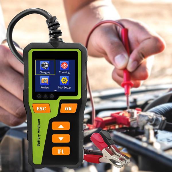 ポータブルカーテスター オートテスターツール 6V 12V 24V CCA 負荷テスター カーアナライザー 充電クランキングテスト バン バイク用