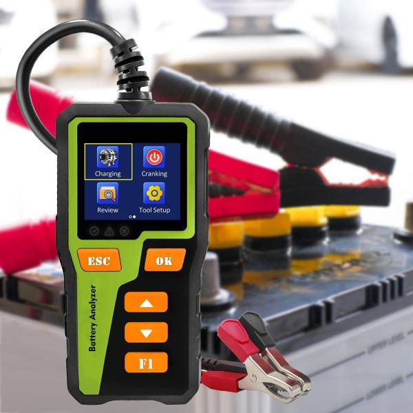 ポータブルカーテスター オートテスターツール 6V 12V 24V CCA 負荷テスター カーアナライザー 充電クランキングテスト バン バイク用