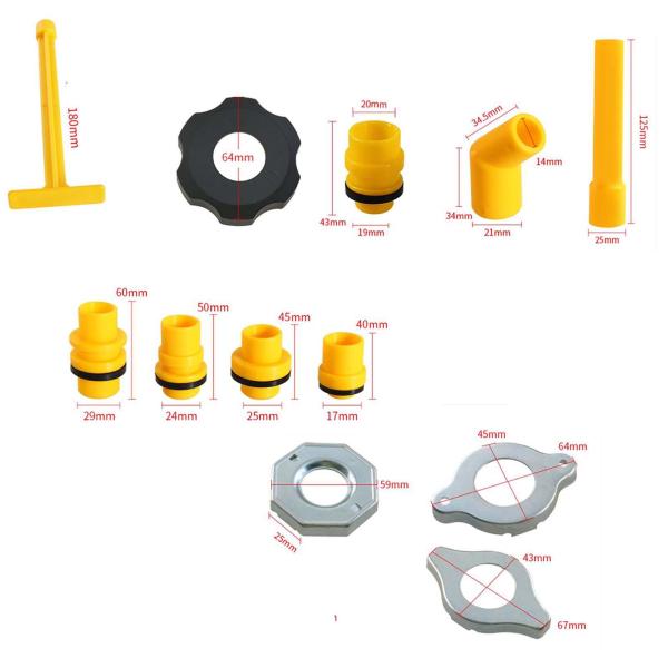 15x 汎用漏れ防止クーラントファンネルセット アダプター付き 車両アクセサリー プロ仕様 簡単取り付け ラジエーターブリーダーセット
