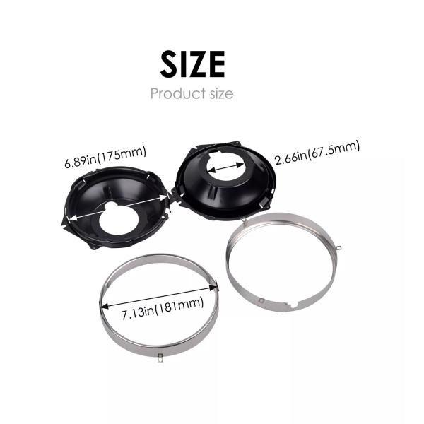 28x ヘッドランプ保持リング マウントバケットキット Lsot001045A スペアパーツ に適用 II 1968 自動マウントハードウェアの交換