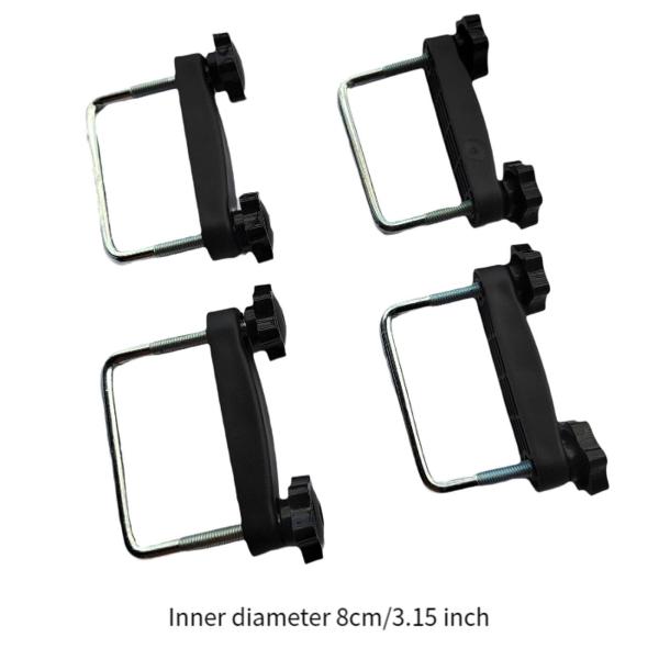 4個汎用Uボルトルーフラッククランプルーフラック荷物キャリアアクセサリー内径8cm