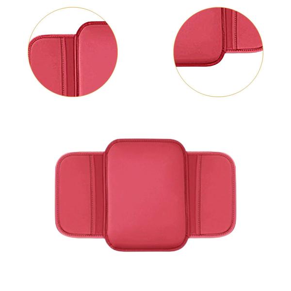 車のセンターコンソールカバー ユニバーサル自動車アームレストカバー 車 SUV セダン用 赤