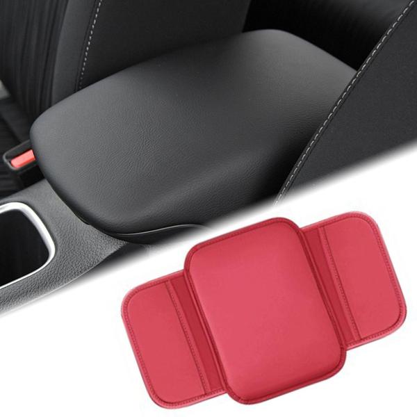 車のセンターコンソールカバー ユニバーサル自動車アームレストカバー 車 SUV セダン用 赤