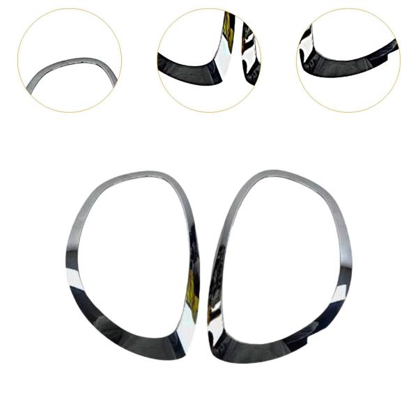 2ピース/個ヘッドライトランプカバートリムヘッドライトベゼル51137388118 F60用サラウンド保持プロフェッショナル頑丈