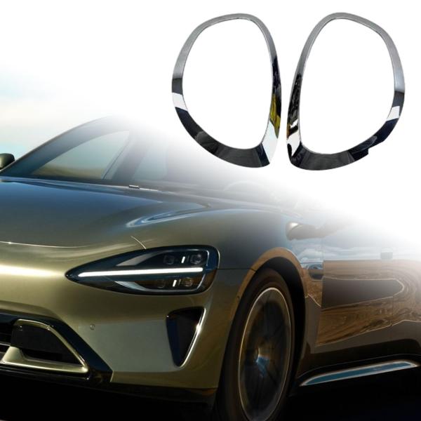 2ピース/個ヘッドライトランプカバートリムヘッドライトベゼル51137388118 F60用サラウンド保持プロフェッショナル頑丈