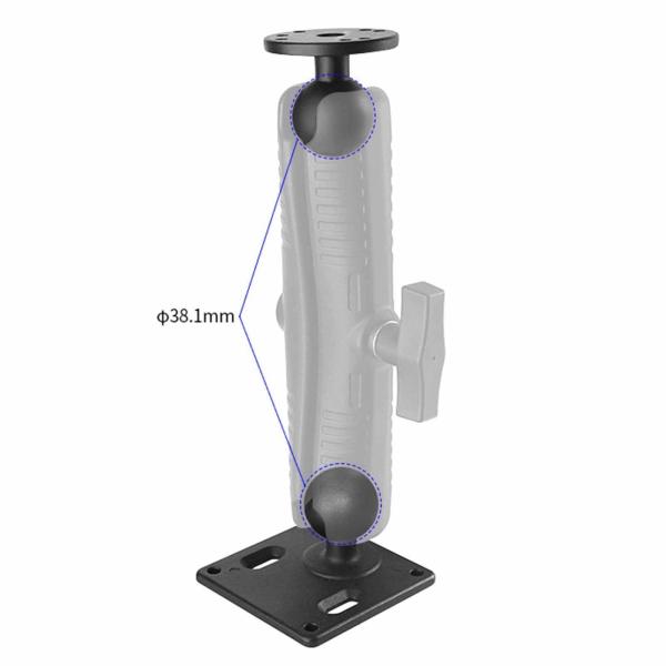 38mmボール用のダブルソケットアームエクステンションロッドプロフェッショナルタブレットフォークリフトオートバイカメラ用ダブルボールマウントダブルボー