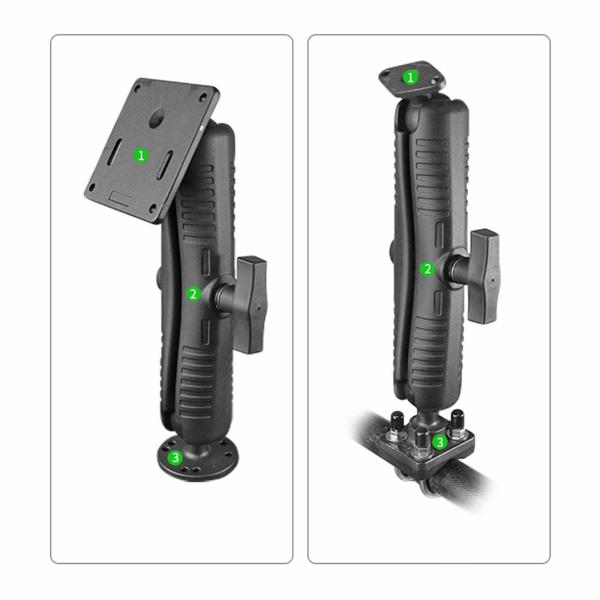 38mmボール用のダブルソケットアームエクステンションロッドプロフェッショナルタブレットフォークリフトオートバイカメラ用ダブルボールマウントダブルボー