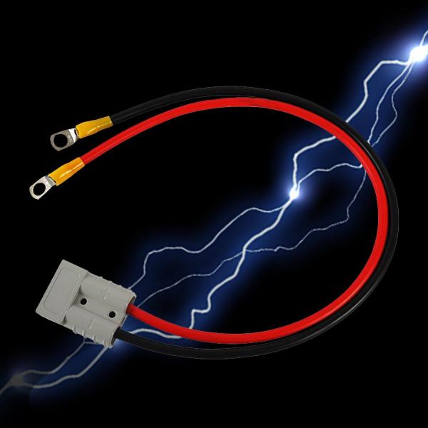 バッテリーコネクタケーブル モーター観光車 アンダーソンプラグコネクタケーブル 50cm 12AWG