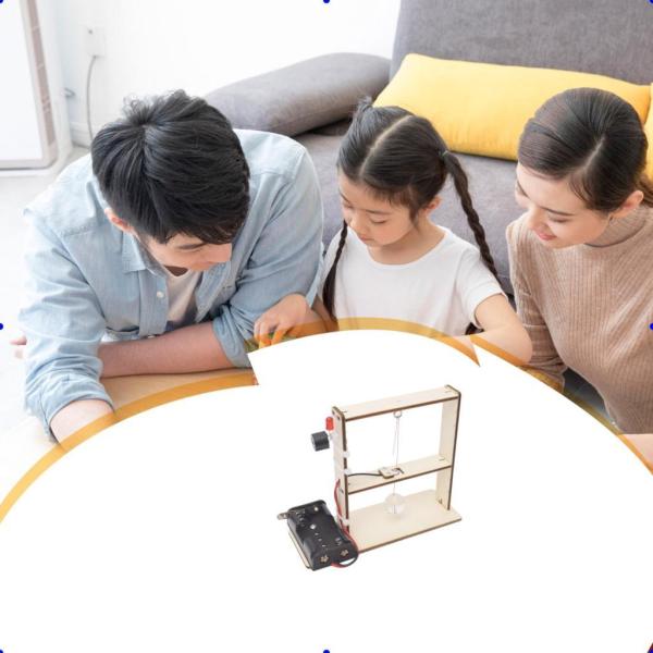 DIYアセンブリ地震計アラーム子供イン物理学実験赤供知能玩具