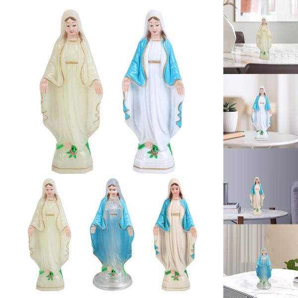 祝福された母聖母マリアの置物像安定した結婚祝いの装飾的なキャラクターの彫刻リビングルームスタンド棚の家の装飾 , ルミ, 10cm