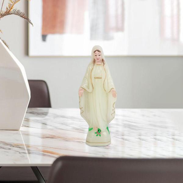 祝福された母聖母マリアの置物像安定した結婚祝いの装飾的なキャラクターの彫刻リビングルームスタンド棚の家の装飾 , ルミ, 10cm