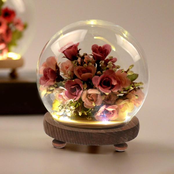 ドームガラスディスプレイケース DIY オフィスクリスマスパーティーの記念品装飾ホーム 10 センチメートル