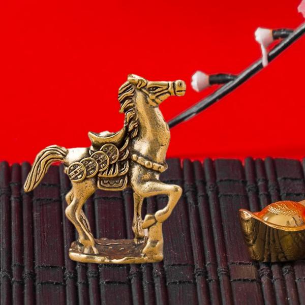 馬の像真鍮風水クリエイティブ家の装飾動物彫刻デスクトップフィギュア農家ナイトスタンドデスク研究オフィス