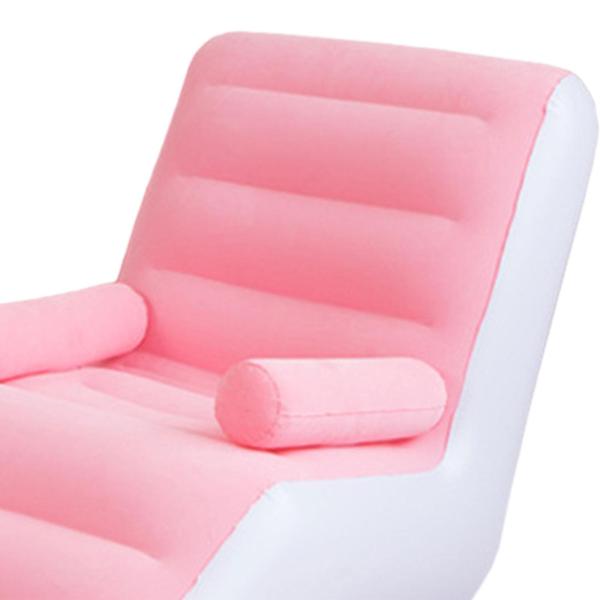 インフレータブルチェアソファ PVC ソフト折りたたみ怠惰なソファホームベッド屋内屋外ピンク
