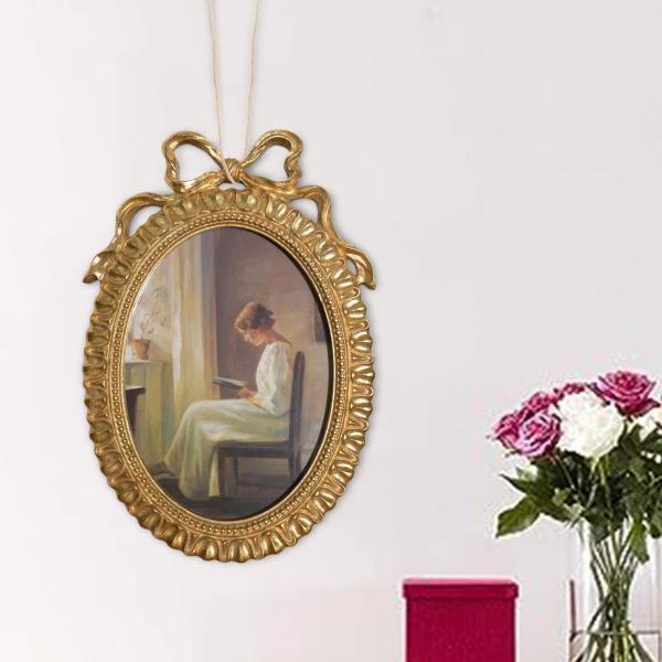 ゴールデン 額縁 装飾的な額縁 楕円形 アンティークフレーム