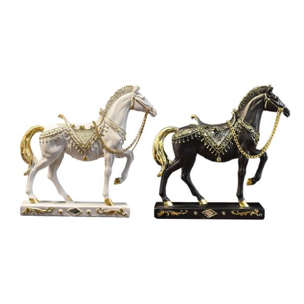 ホワイト 馬の像 ミニチュア馬の置物彫刻コレクション : HiFlyshop