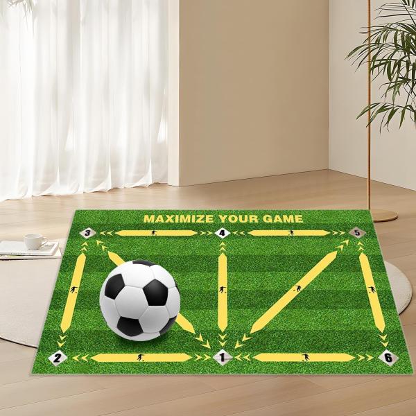 60cm×90cm サッカートレーニングマット フットボールトレーニングマットラグ フットボールトレーニング用小道具