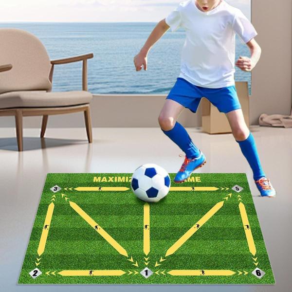 60cm×90cm サッカートレーニングマット フットボールトレーニングマットラグ フットボールトレーニング用小道具
