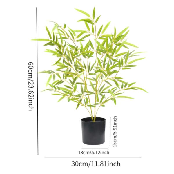 人工竹の木 人工植物 鉢植えのフェイク植物 デスクトップ用の人工盆栽の木_1