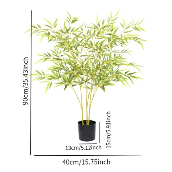 人工竹の木 人工植物 鉢植えのフェイク植物 デスクトップ用の人工盆栽の木_2